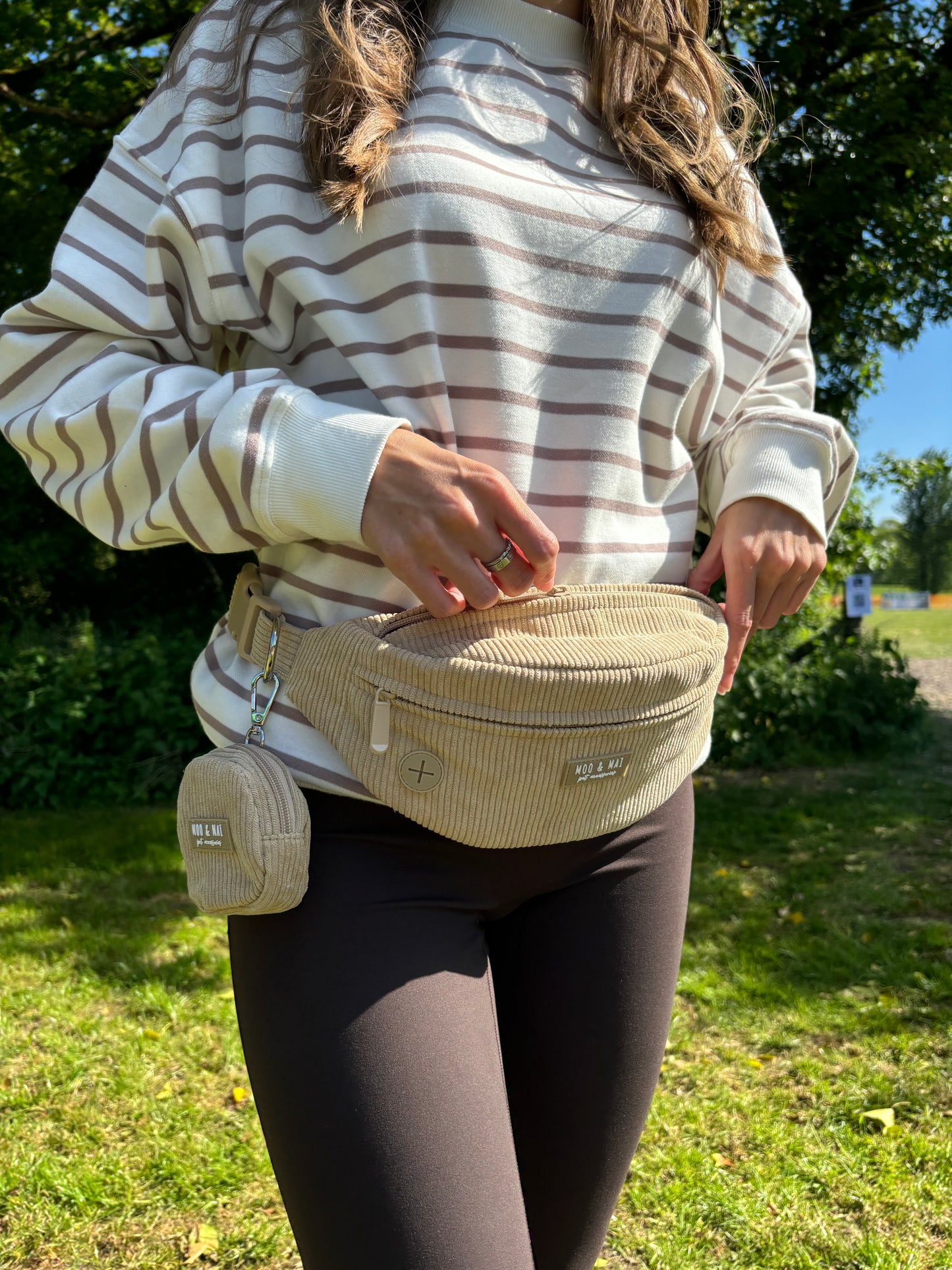 NEW - Corduory Bumbag & Treat Pouch in ‘Sand’