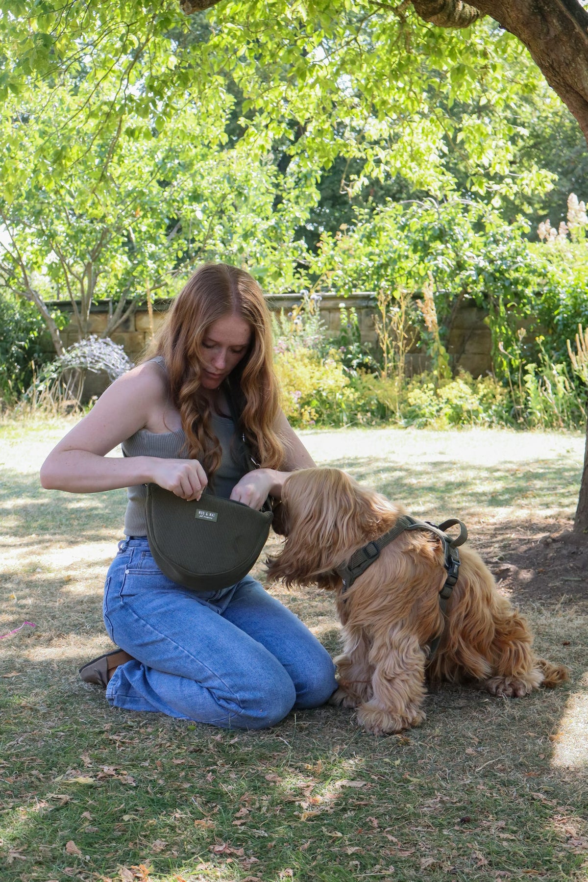 Dog Walking Bag & Treat Pouch - Olive