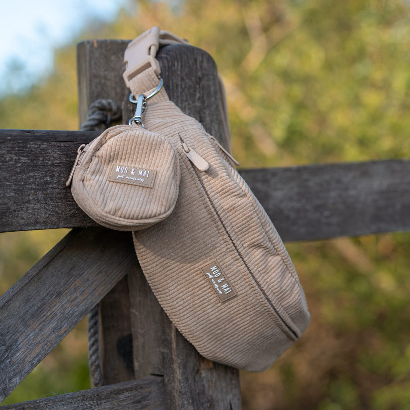 NEW - Corduory Bumbag & Treat Pouch in ‘Sand’